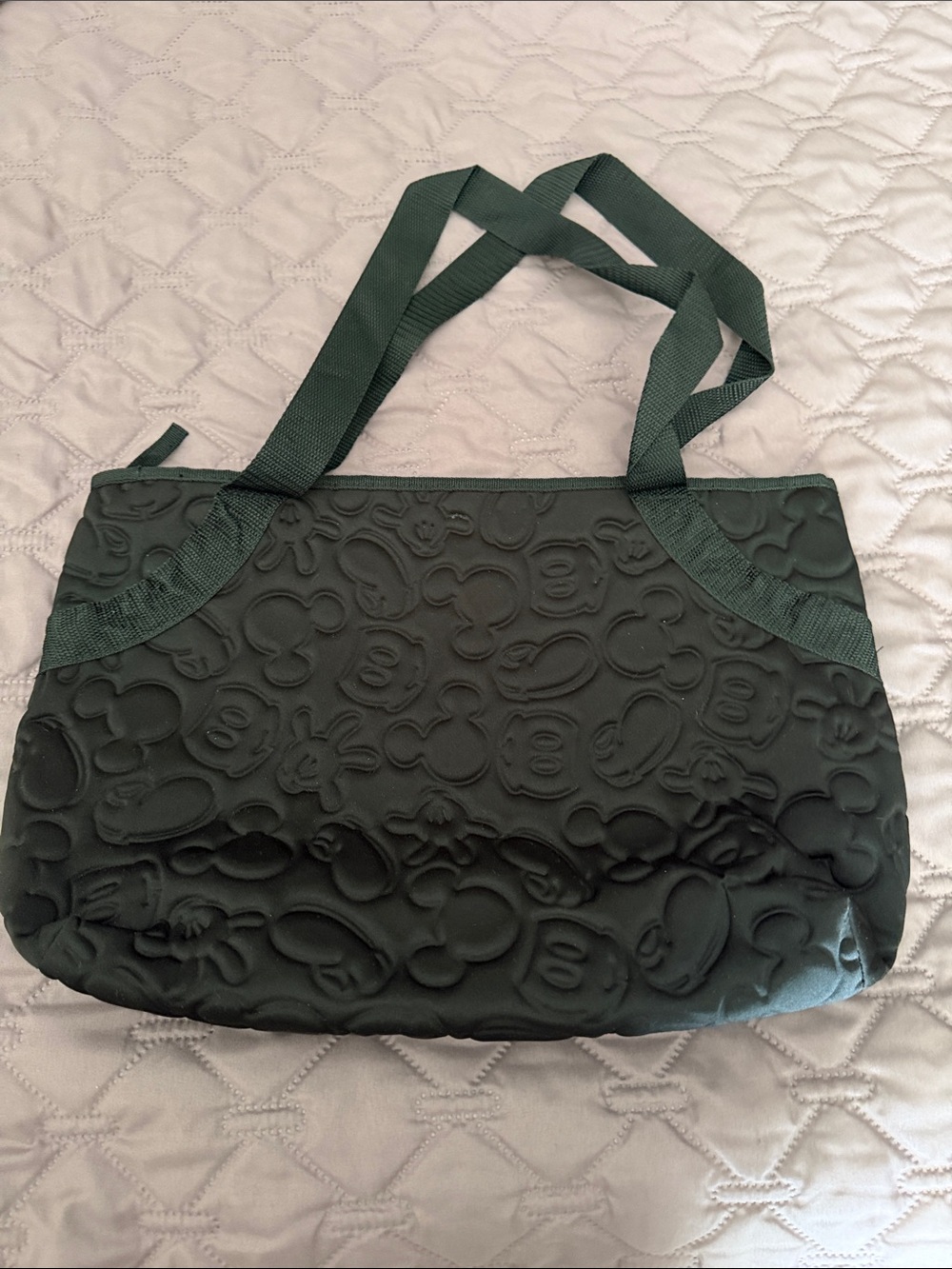 Disney Parks Black Mickey Mouse Embossed Tote Bag